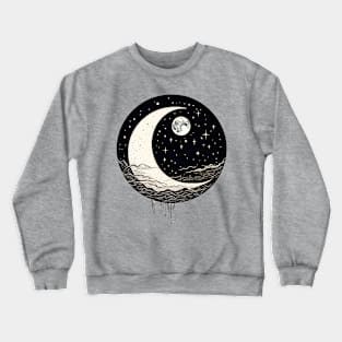 night moon Crewneck Sweatshirt